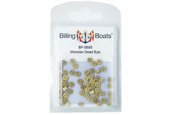 Wooden Dead Eye 5 mm (50)